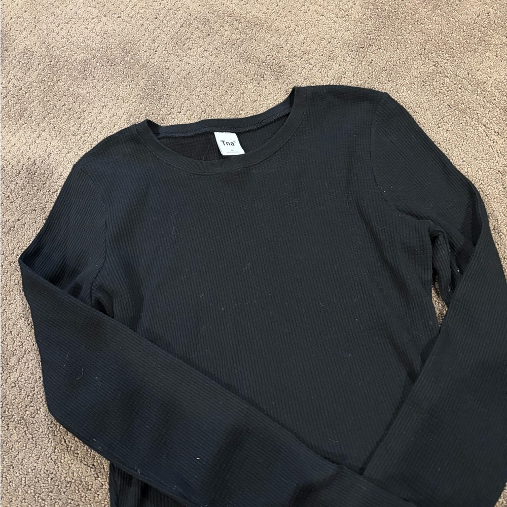 TNA Aritzia Black Long Sleeve Top
